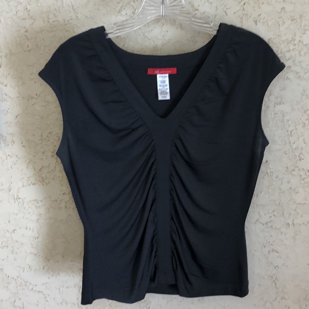 Anne Klein Stretch V Neck Top